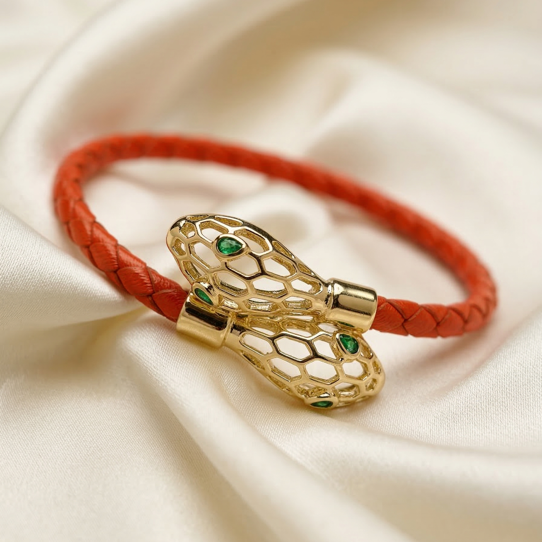 Most Loved Royal Snake Bracelet - Classic Leather & 18k Gold