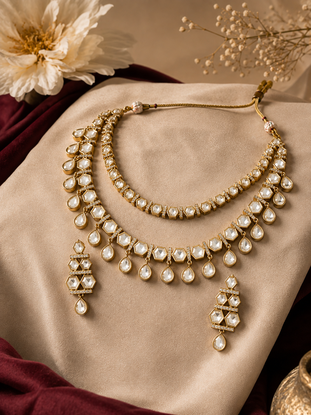 Rani Sitara Necklace Set - Intricate Hand-Work