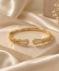 Regal Link CZ Cuff - 18kt Gold Vermeil