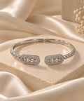 Regal Trio CZ Cuff Bracelet - 18kt Gold Vermeil