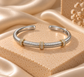 Imperial Textured Cuff - 18kt Rhodium & Gold Vermeil