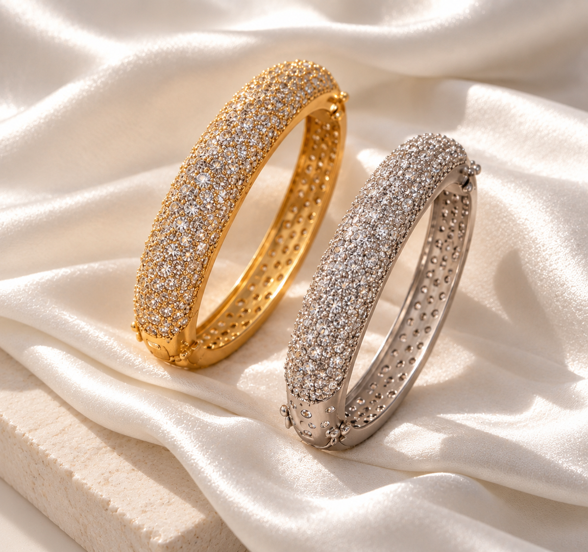 Cleopatra Pavé Armour Bracelets