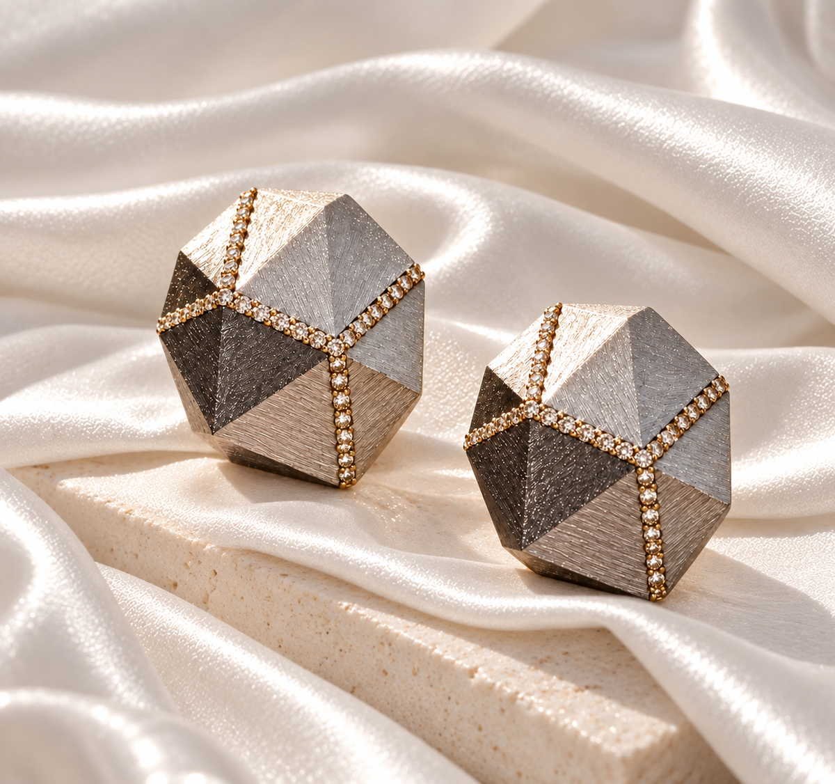 Cleopatra’s Facet Statement Earrings