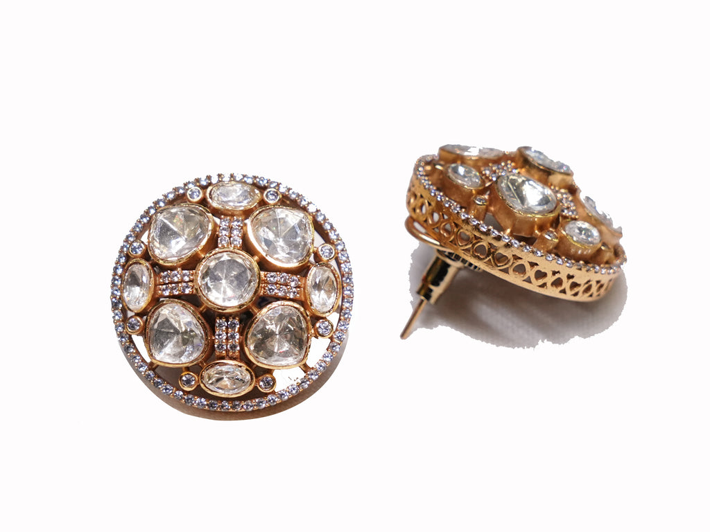 Heritage Polki Studs Earrings
