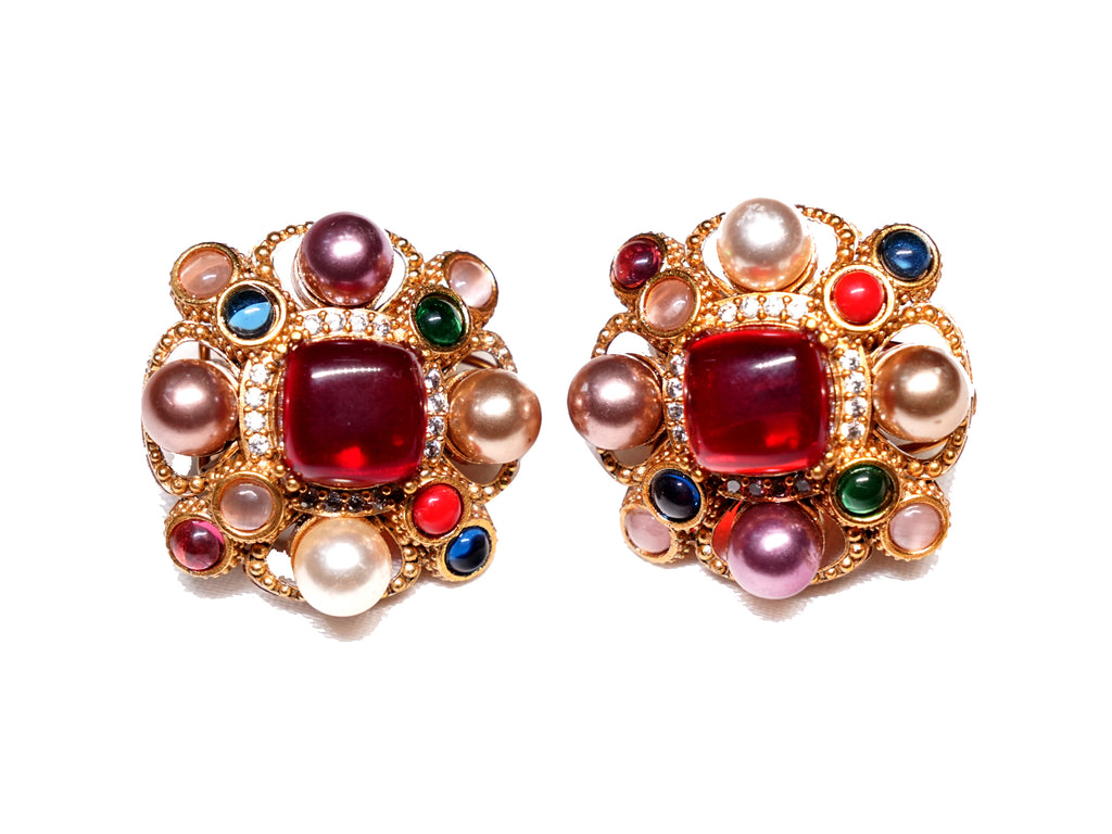 Royale Gemstone Studs - Semi Precious Stones