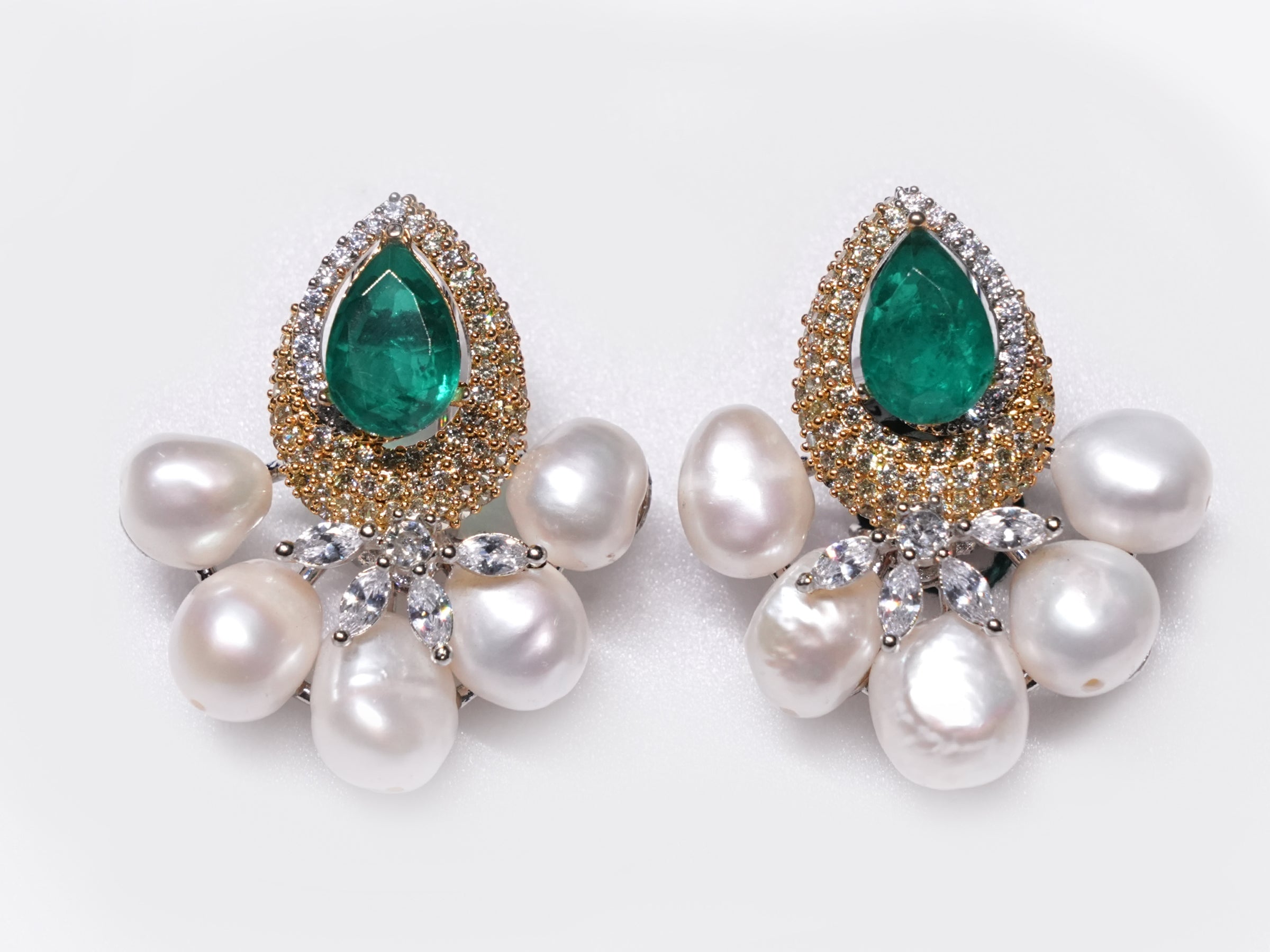 The Emerald Royal Bloom Studs