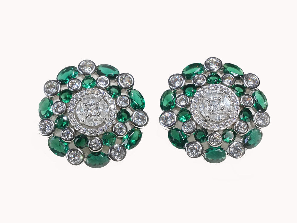 The Emerald Rani Bloom Studs