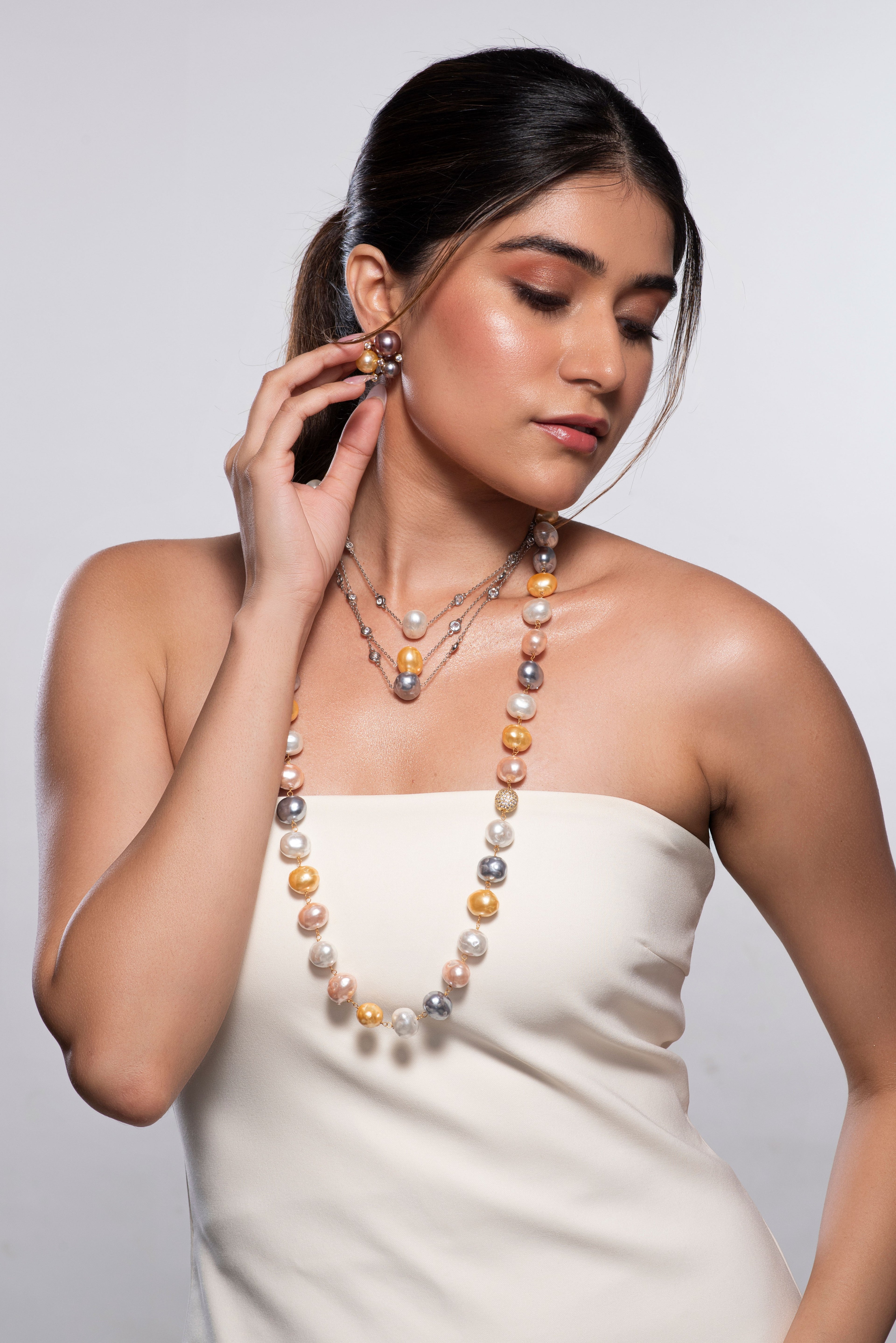 Royal Multicolor Pearl Necklace