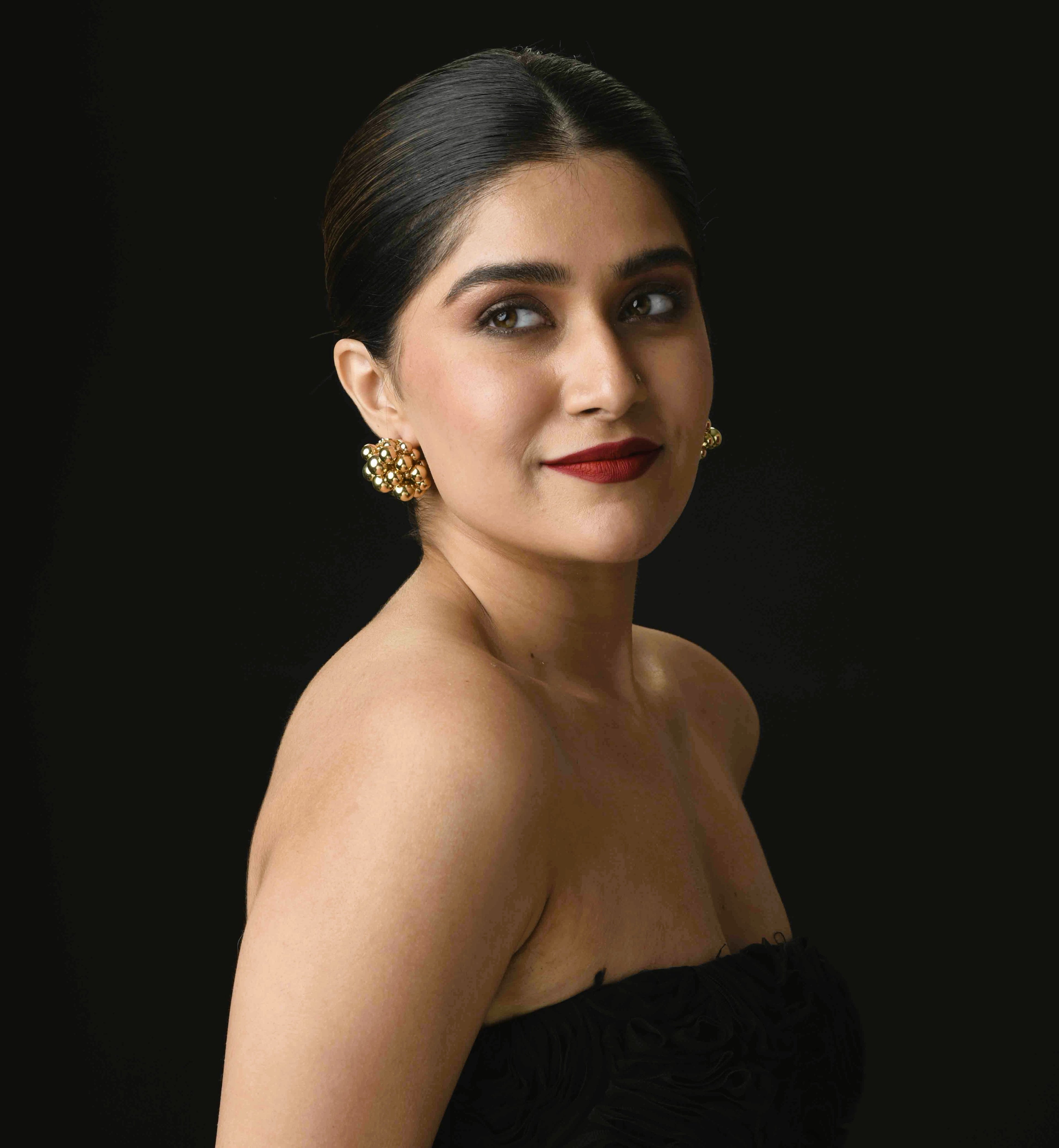 Golden Rosette Balls earrings