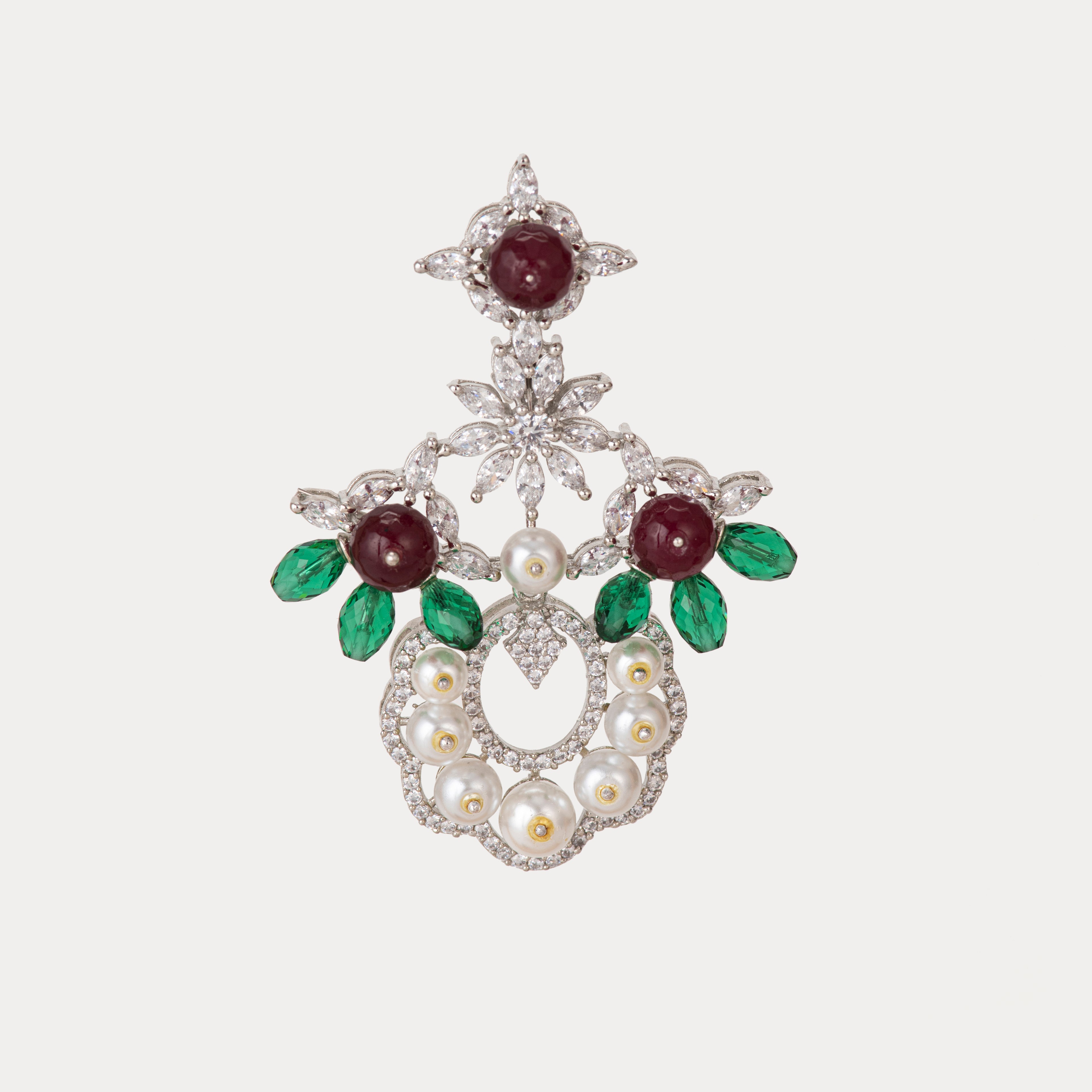 Pearlberry Garden Swarovski - Hanging Dangler Earrings