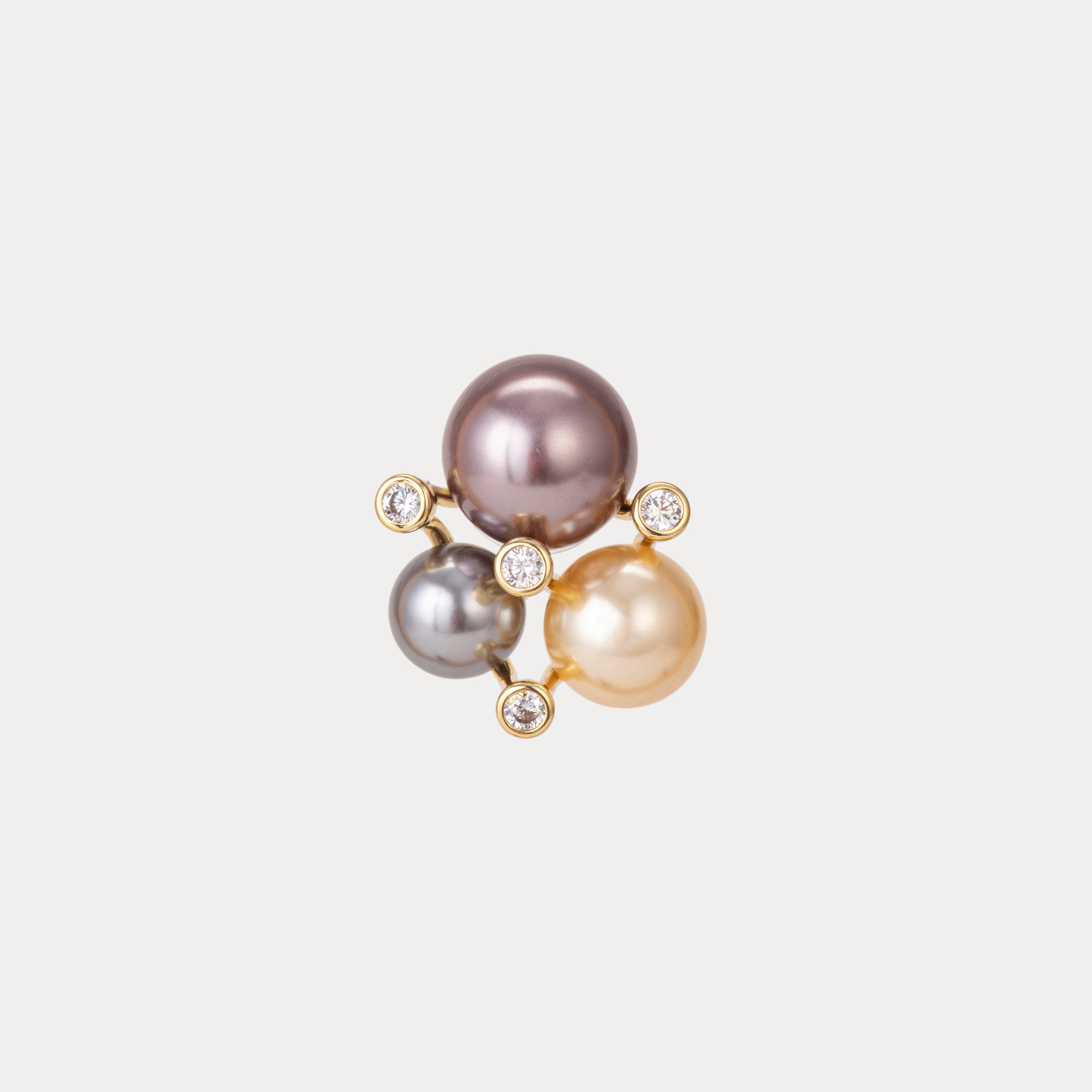 Rani Cluster Studs – Multicolour Pearl