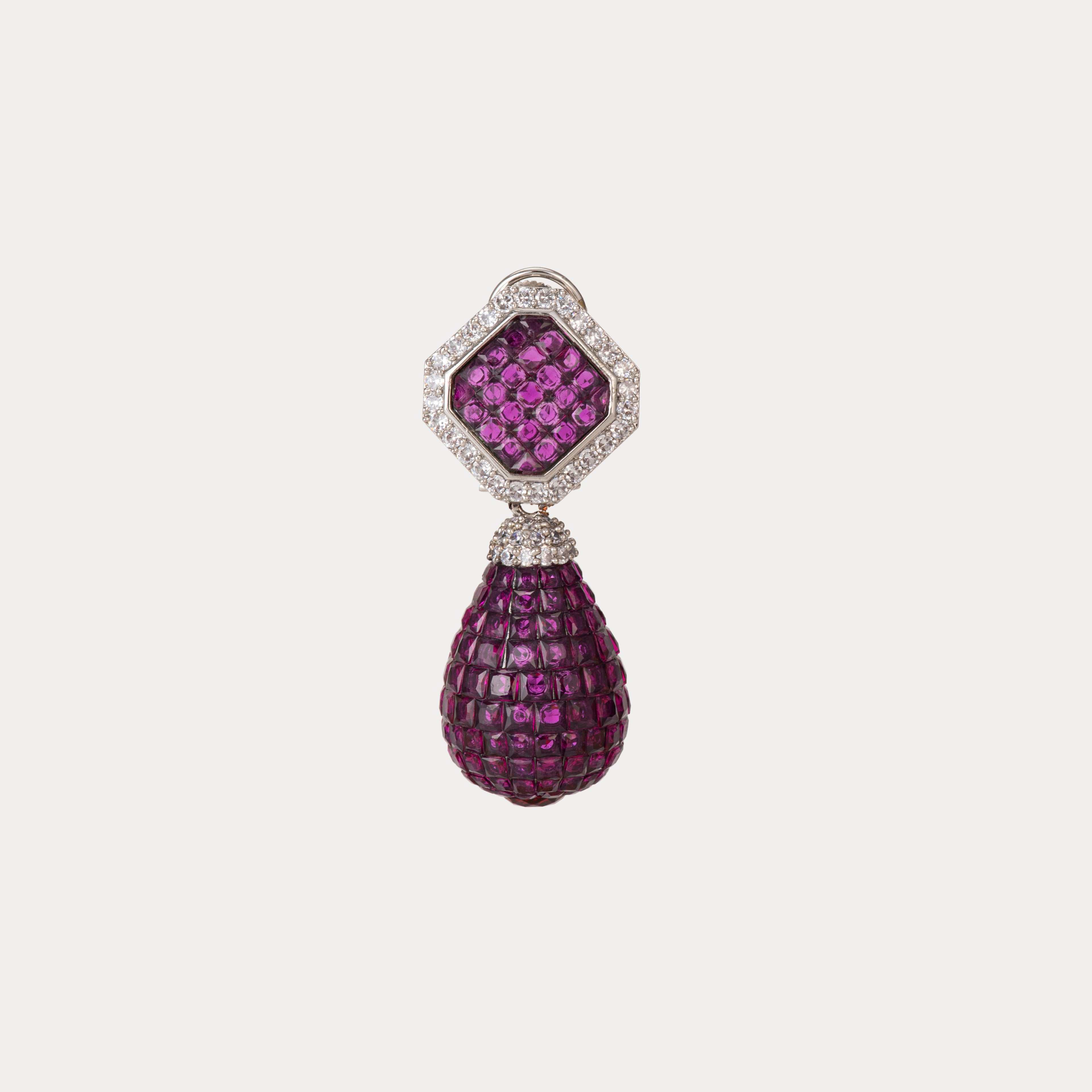 Heer-e-Noor Drops Earrings : Available in Royal Plum & Midnight Blue