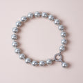 The Imperial Lock Pearl Necklace - Grey Finish