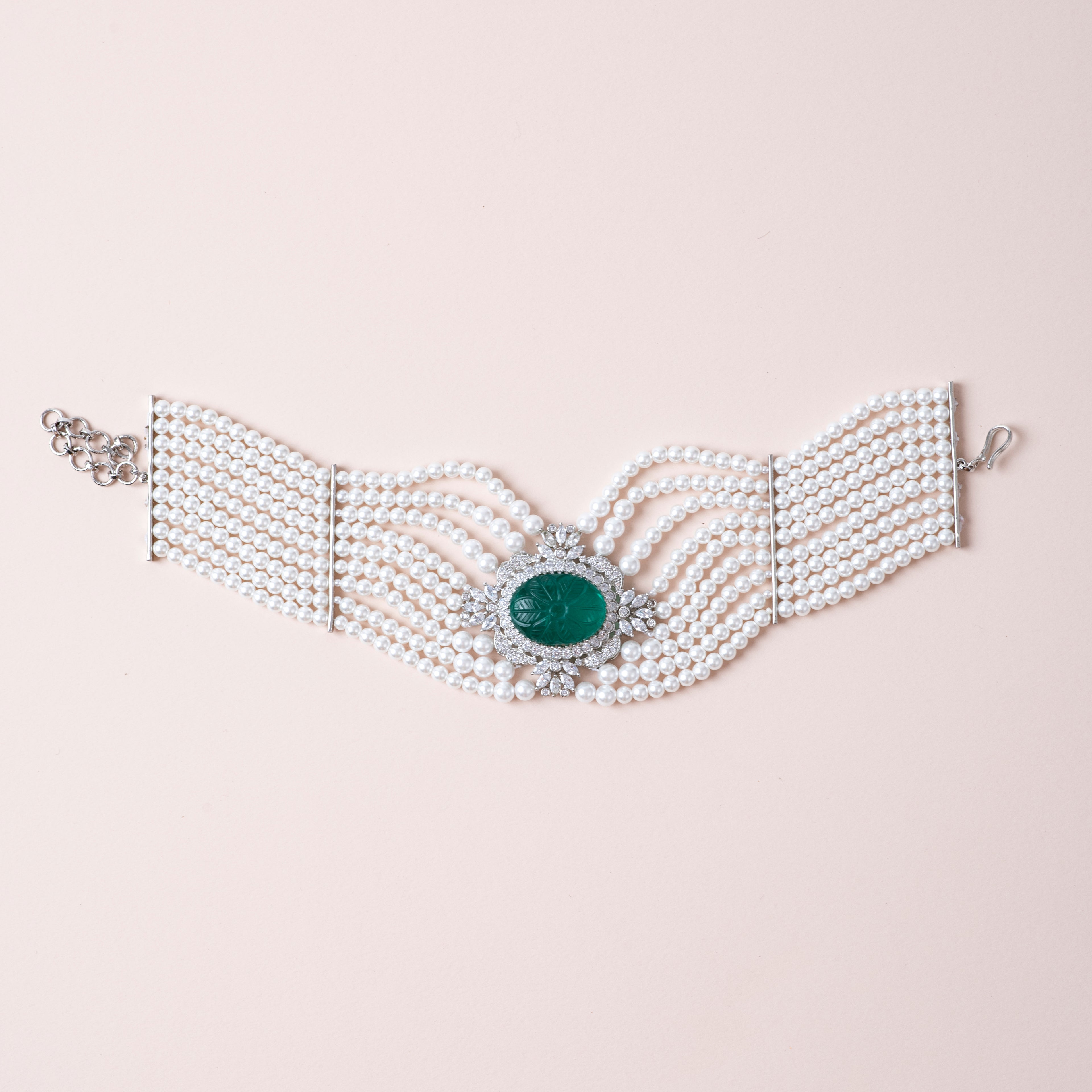 Maharani Garden Pearl Choker Set