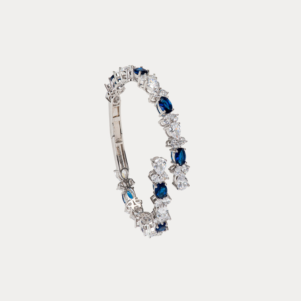 Blue Sapphire & Cubic Zirconia Bracelet