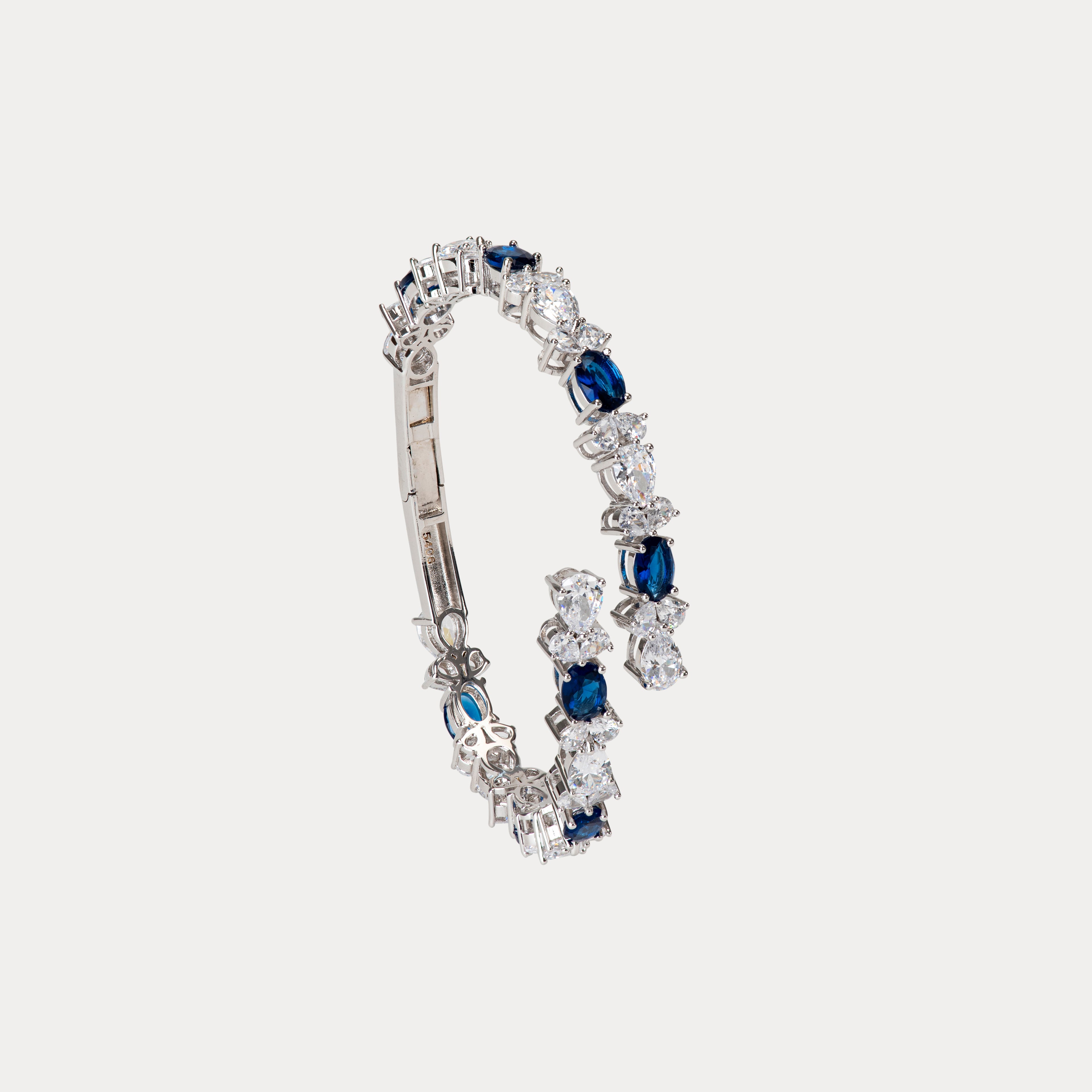 Blue Sapphire & Cubic Zirconia Bracelet