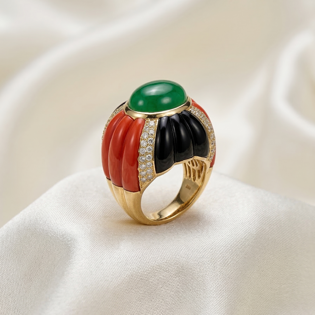 Imperiale Cabochon Coral Statement Ring