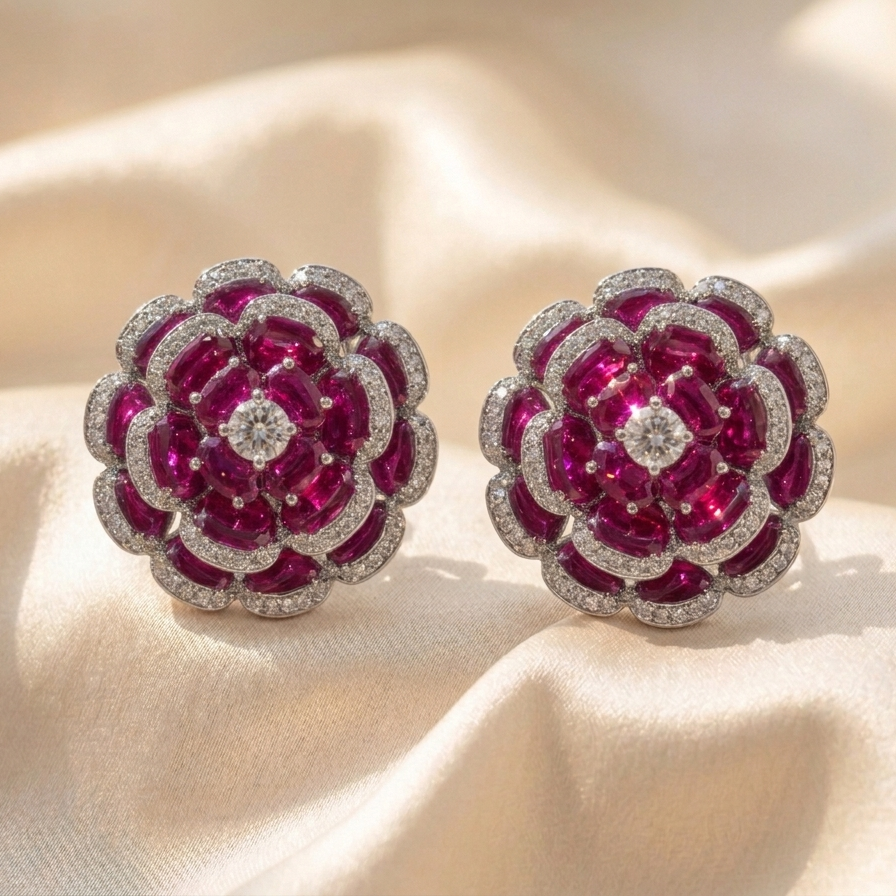The Zinnia Bloom Stud : 6 colors