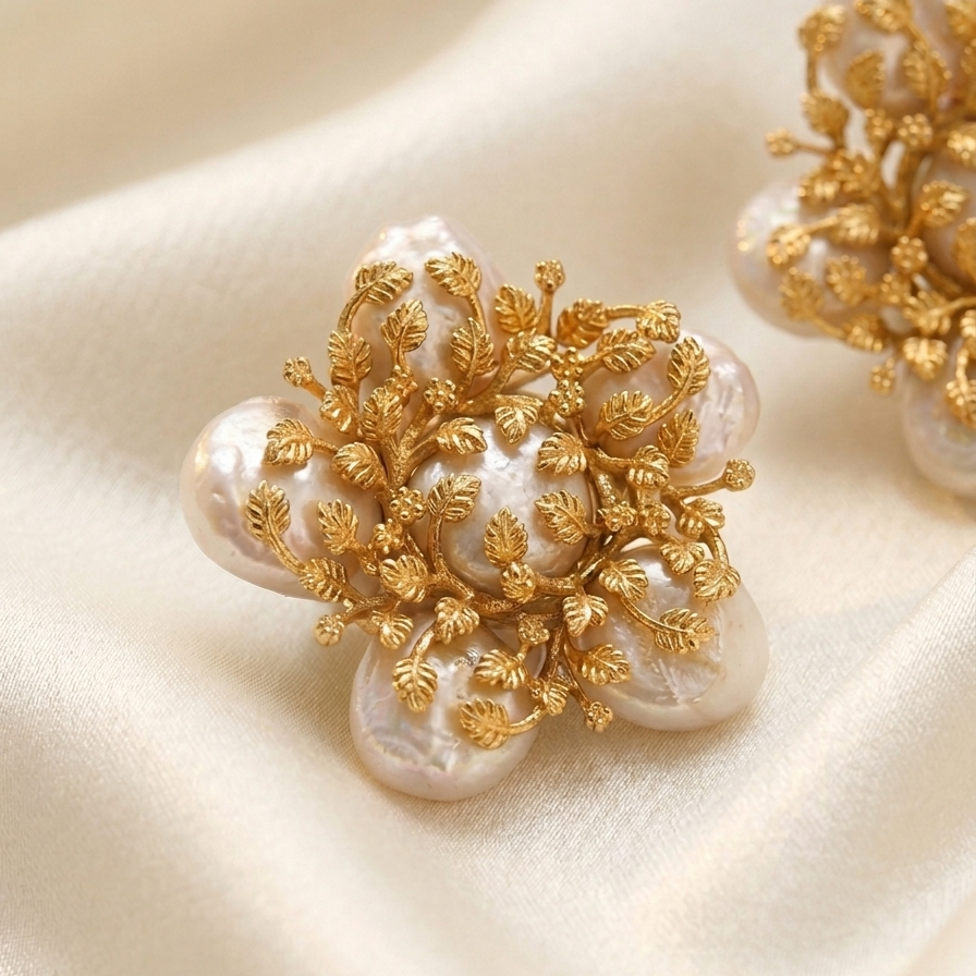 The Gulshan Baroque Pearl Stud