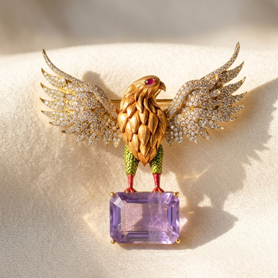 The Shah-Baaz Imperial Falcon Brooch
