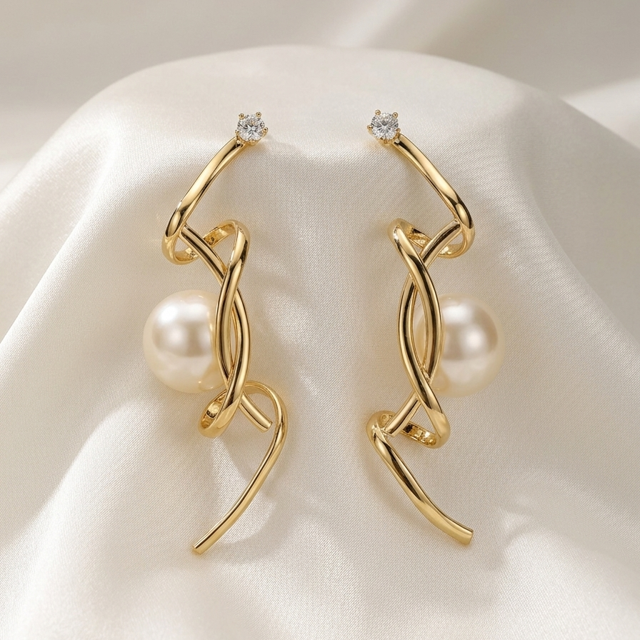 Élan Pearl Twist Earrings