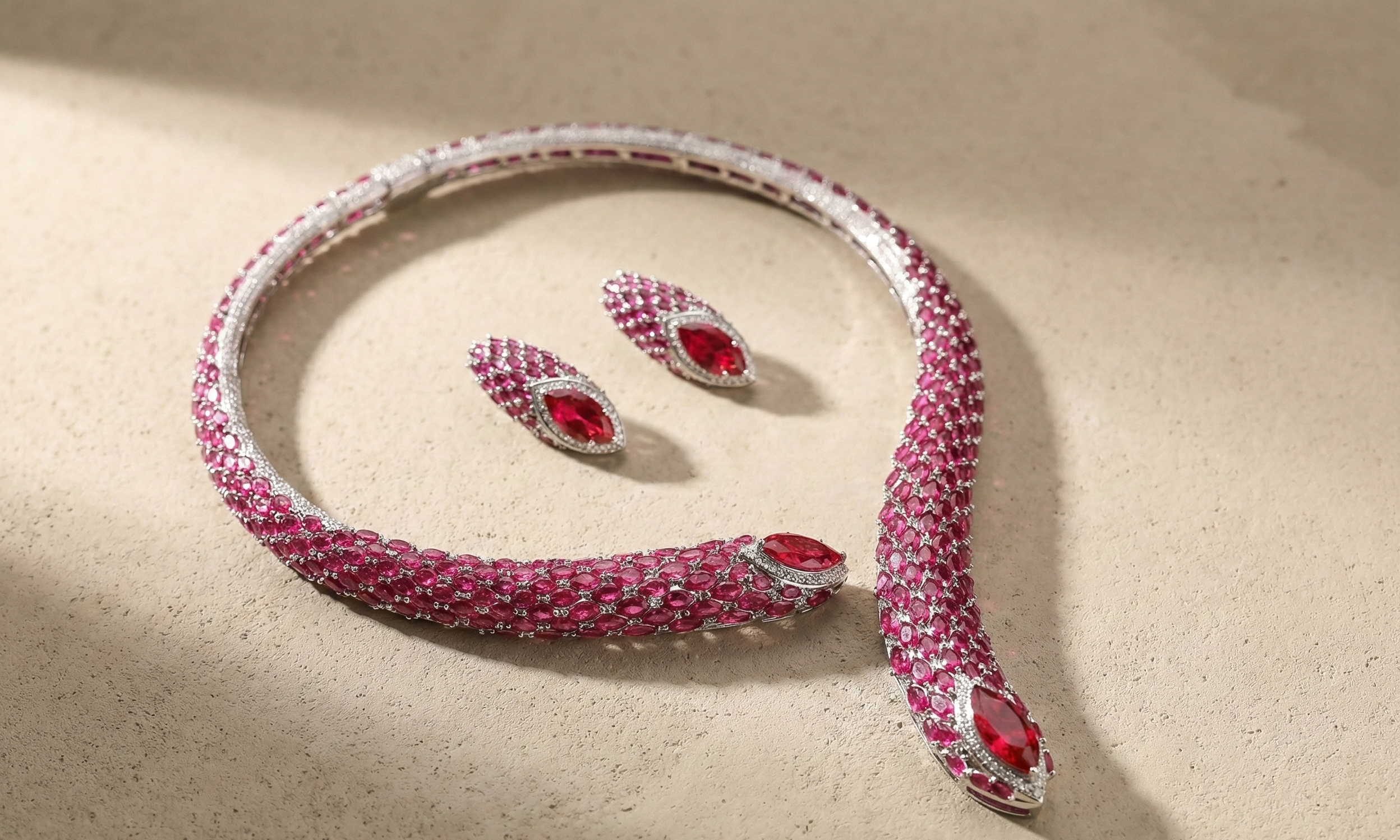 The Heirloom Ruby Hasli Necklace Set