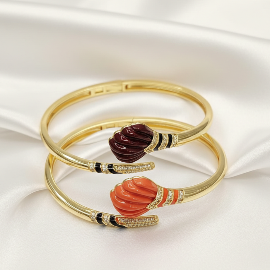 Victoria Bracelet with Eco-Coral & Onyx