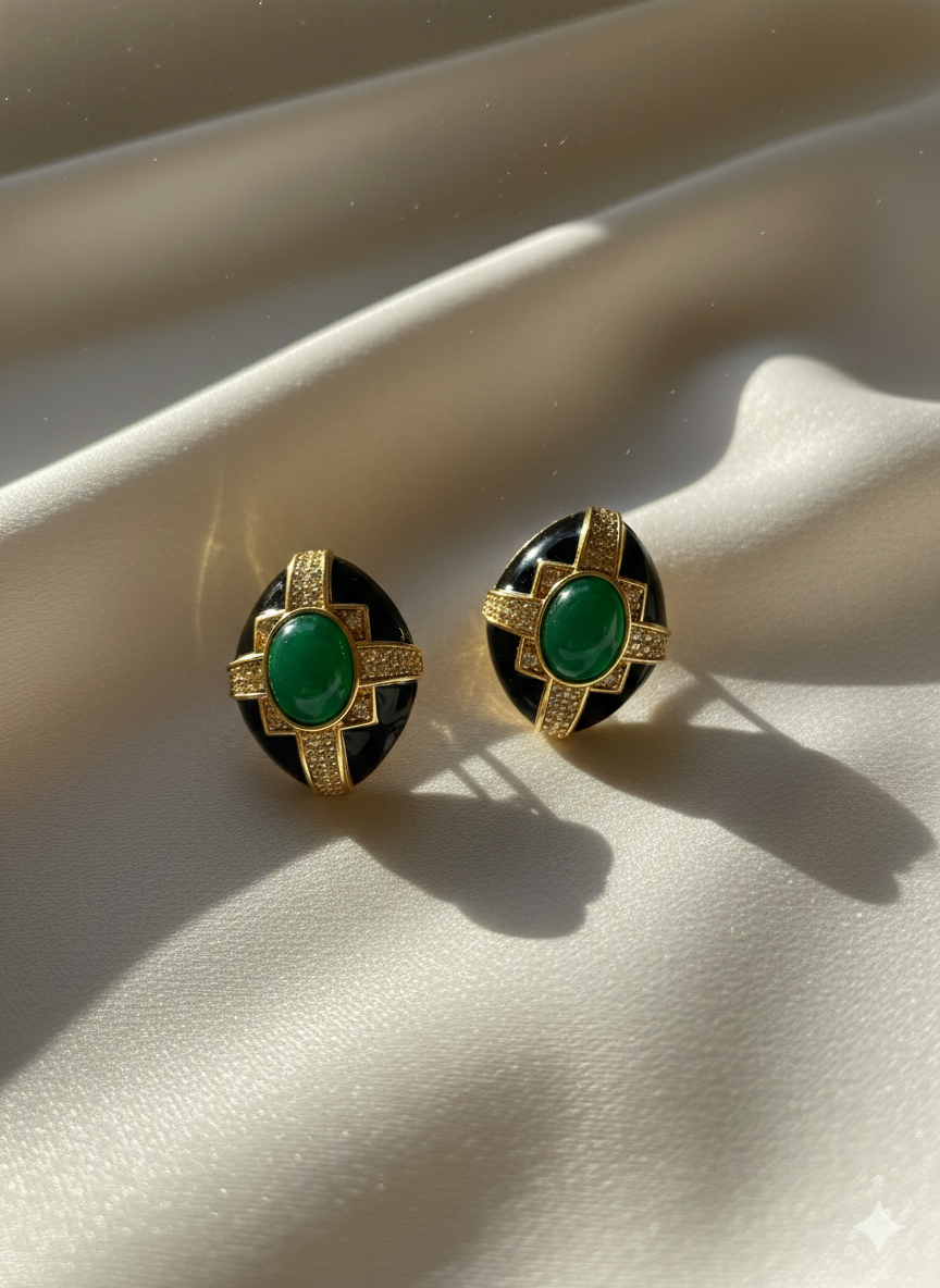 Imperiale Cabochon Statement Stud Earrings