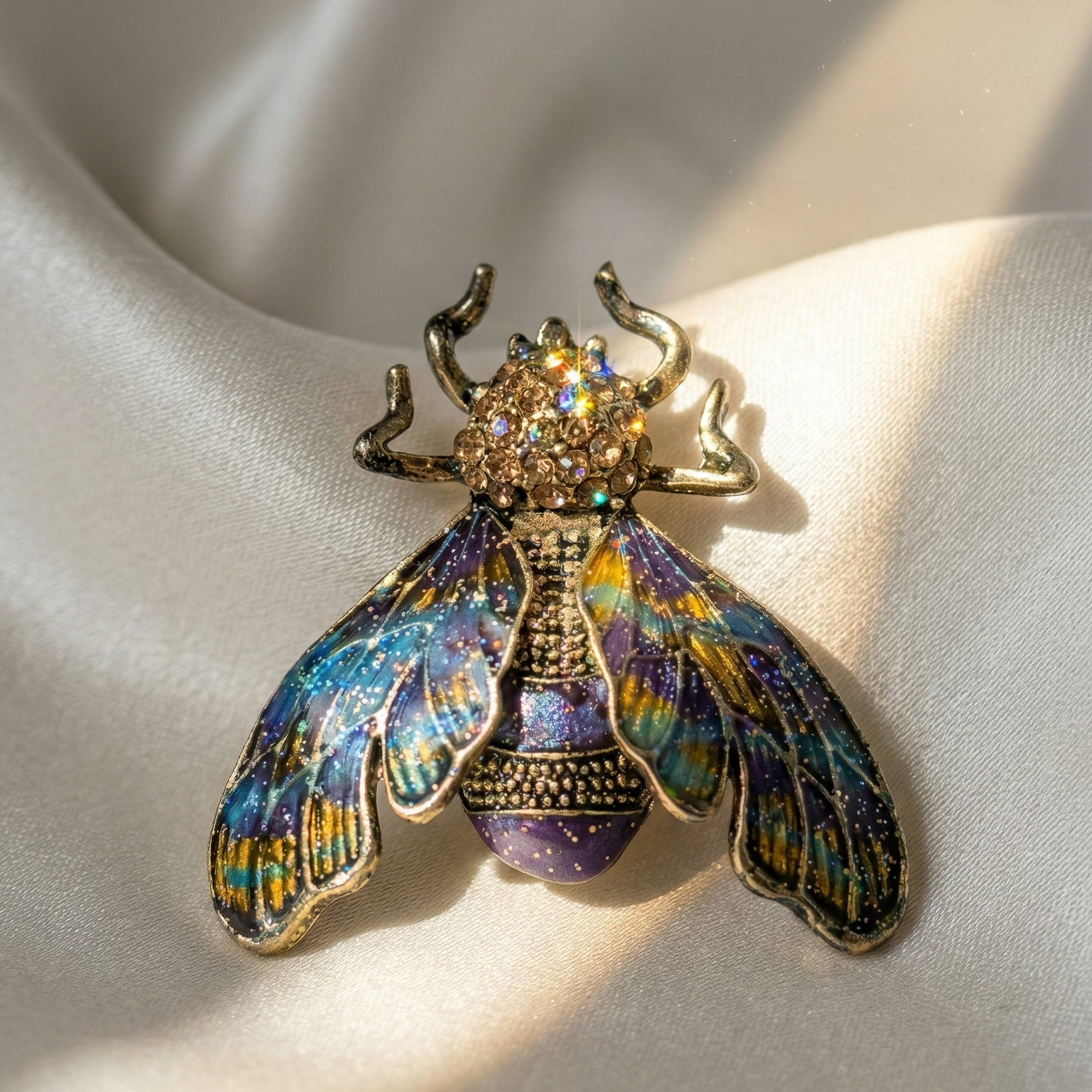 Celestia Aurora Butterfly Brooch - Multicolour Statement