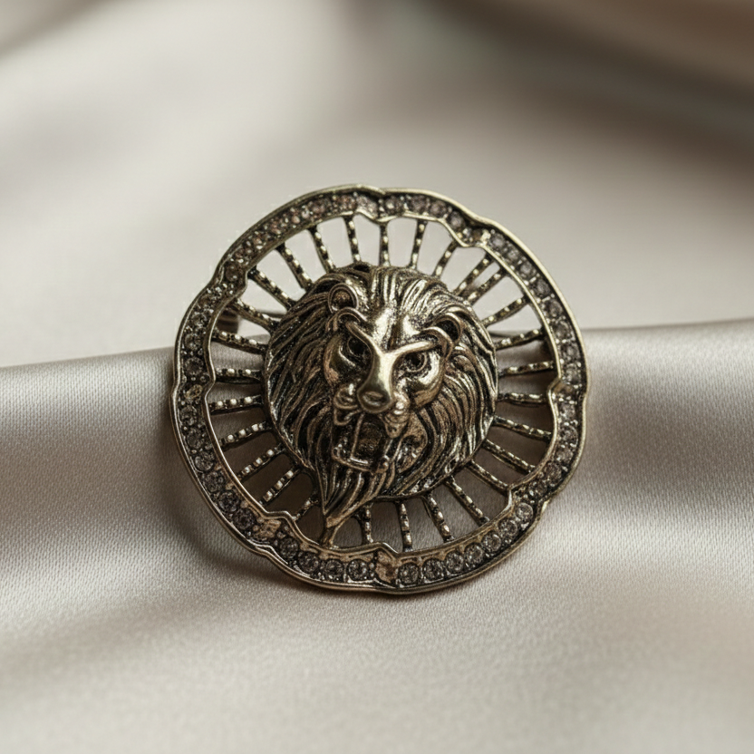 Royal Lion Emblem Brooch