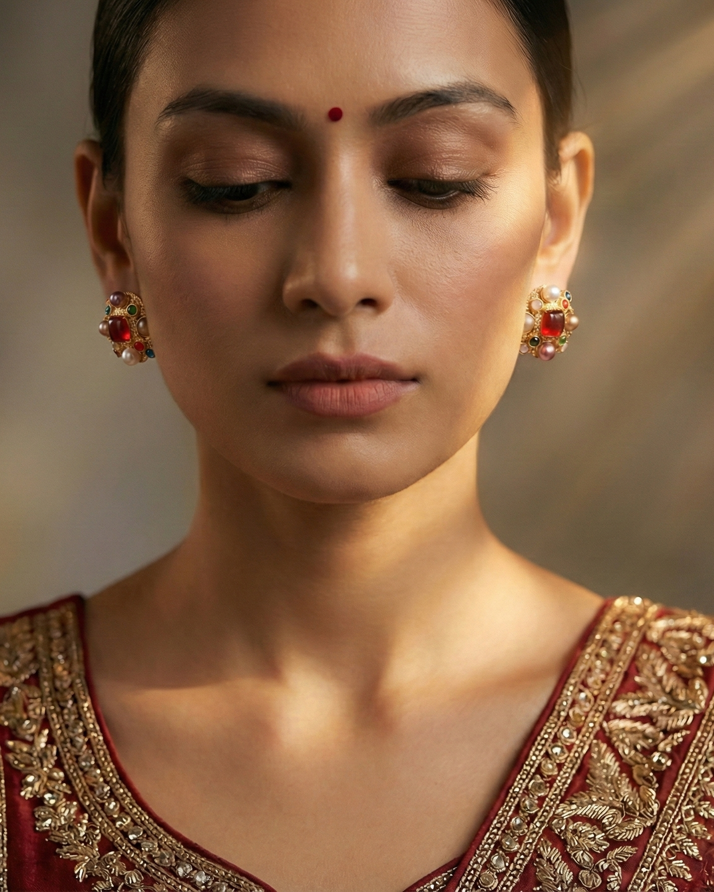 Royale Gemstone Studs - Semi Precious Stones