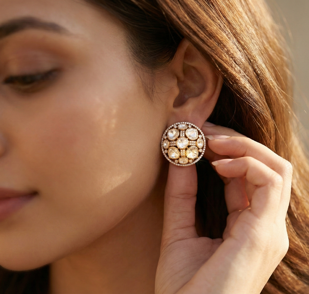 Heritage Polki Studs Earrings