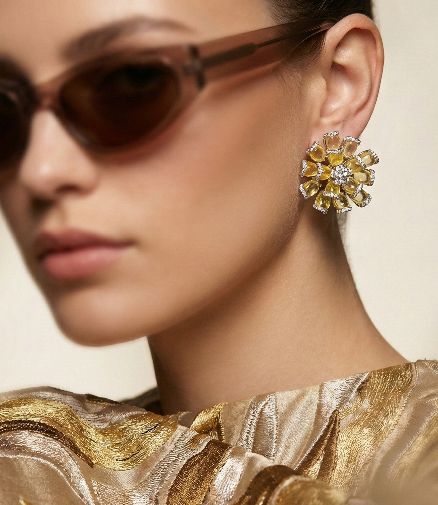 Invisible Setting Rosette Studs