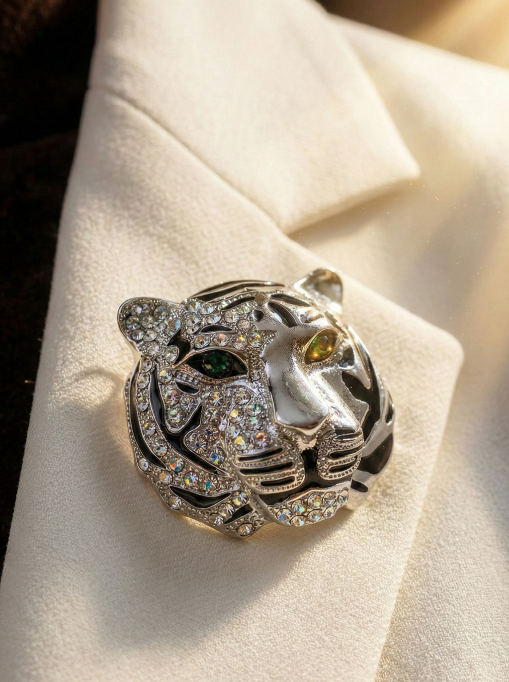 Imperial Tiger Head Brooch