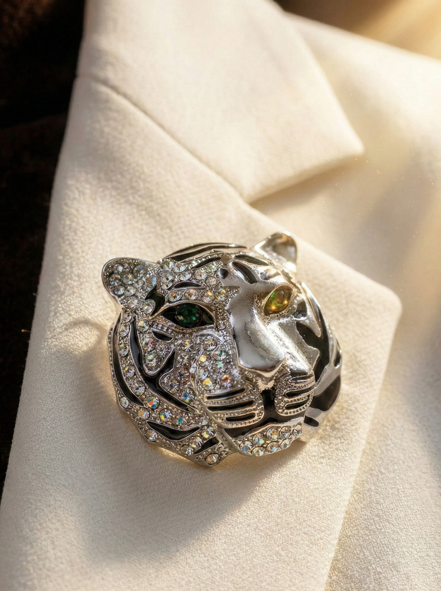 Imperial Tiger Head Brooch