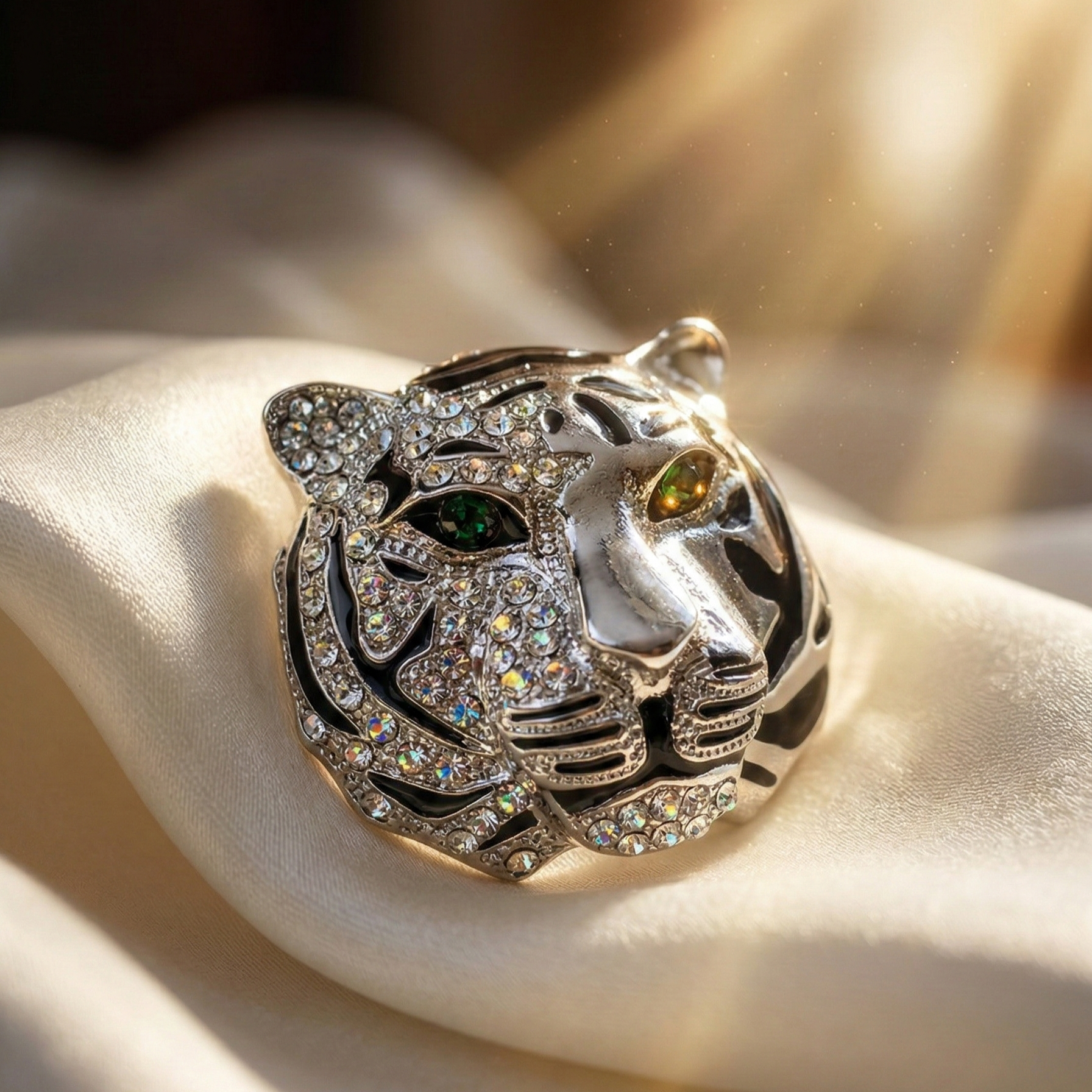 Imperial Tiger Head Brooch