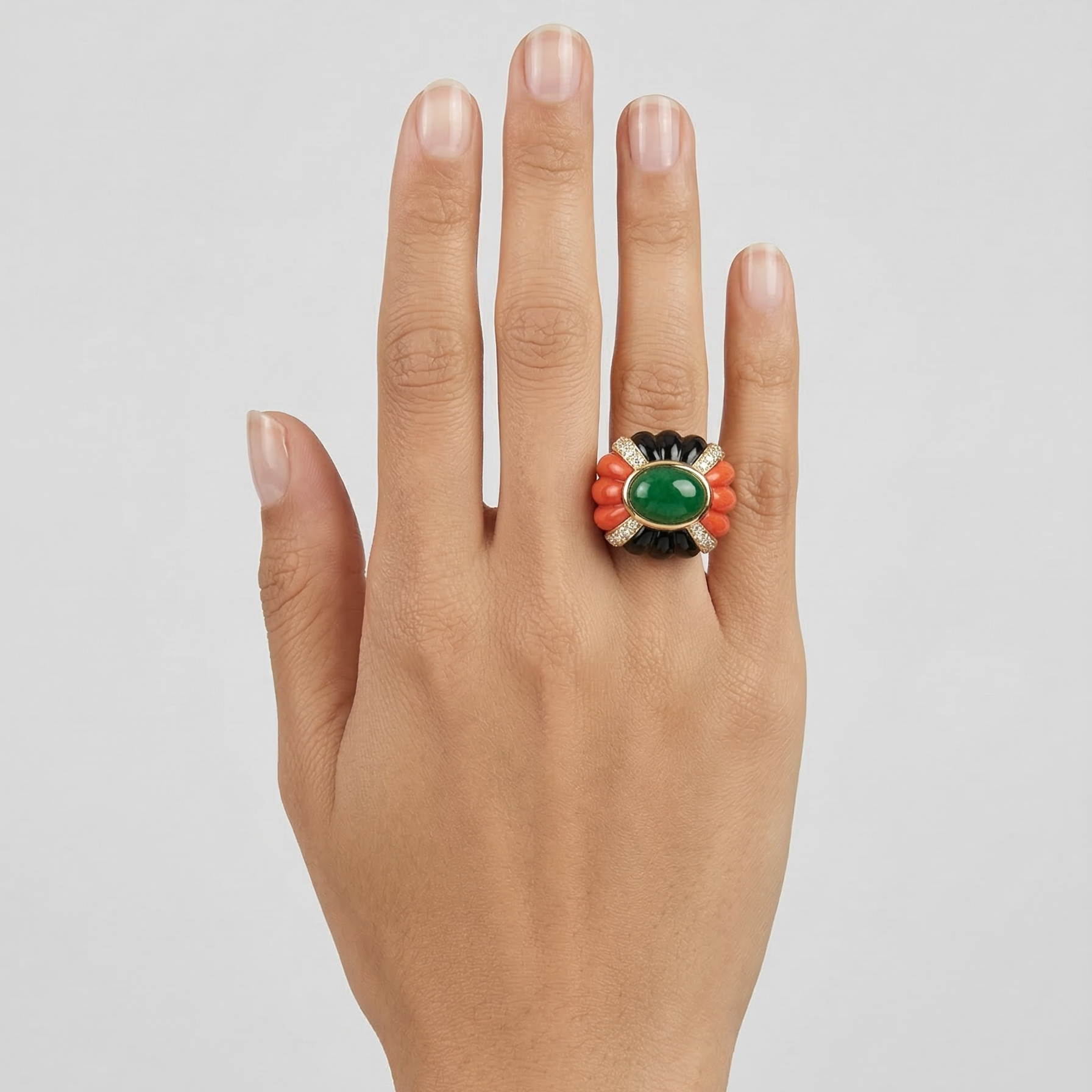 Imperiale Cabochon Coral Statement Ring