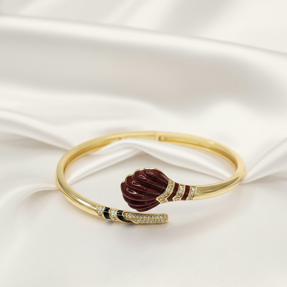 Victoria Bracelet with Eco-Coral & Onyx