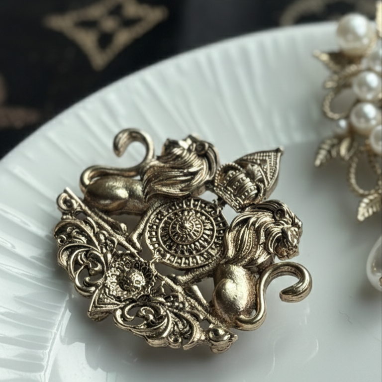 The Royal Insignia Antique Brooch