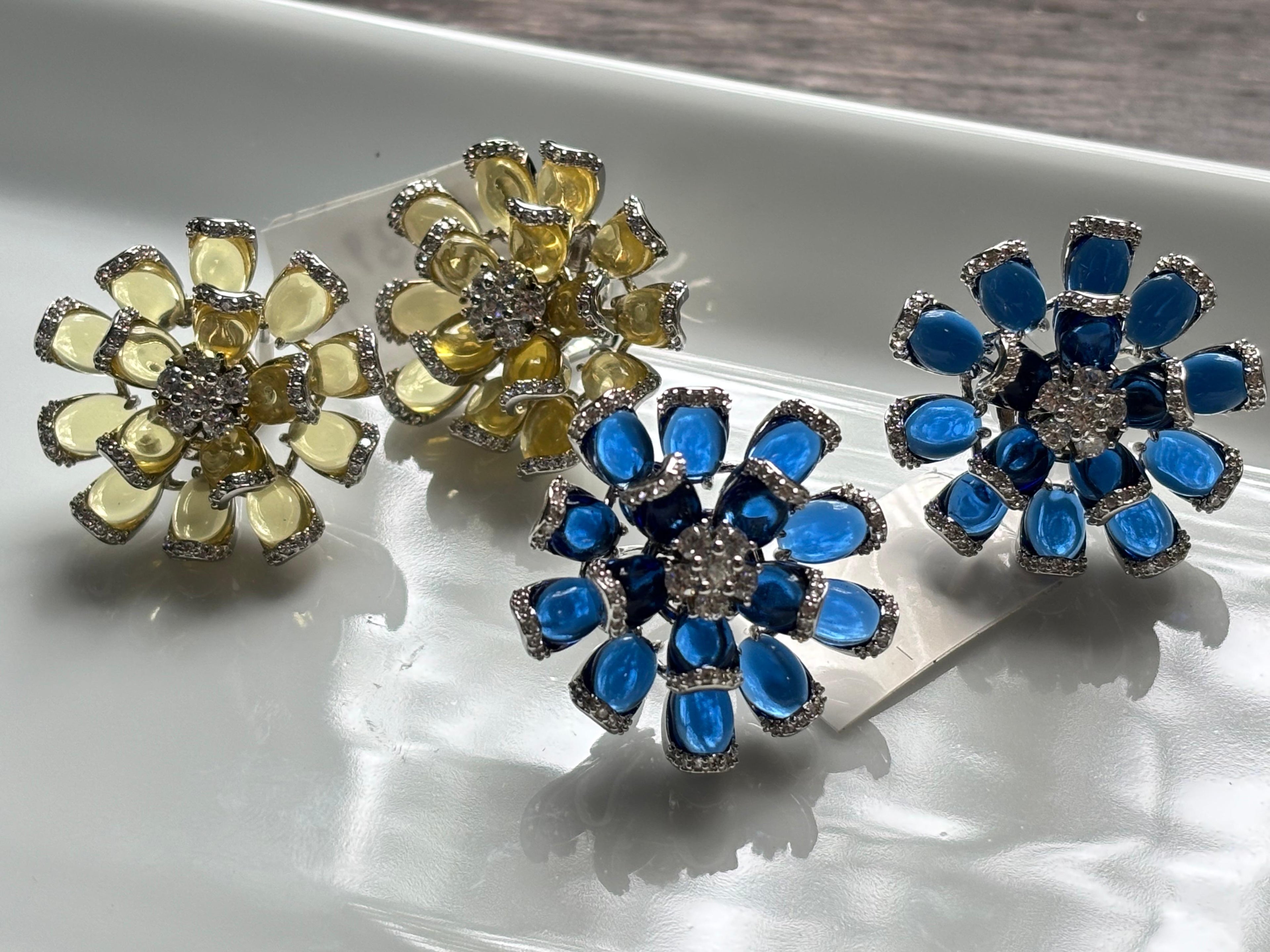 Invisible Setting Rosette Studs