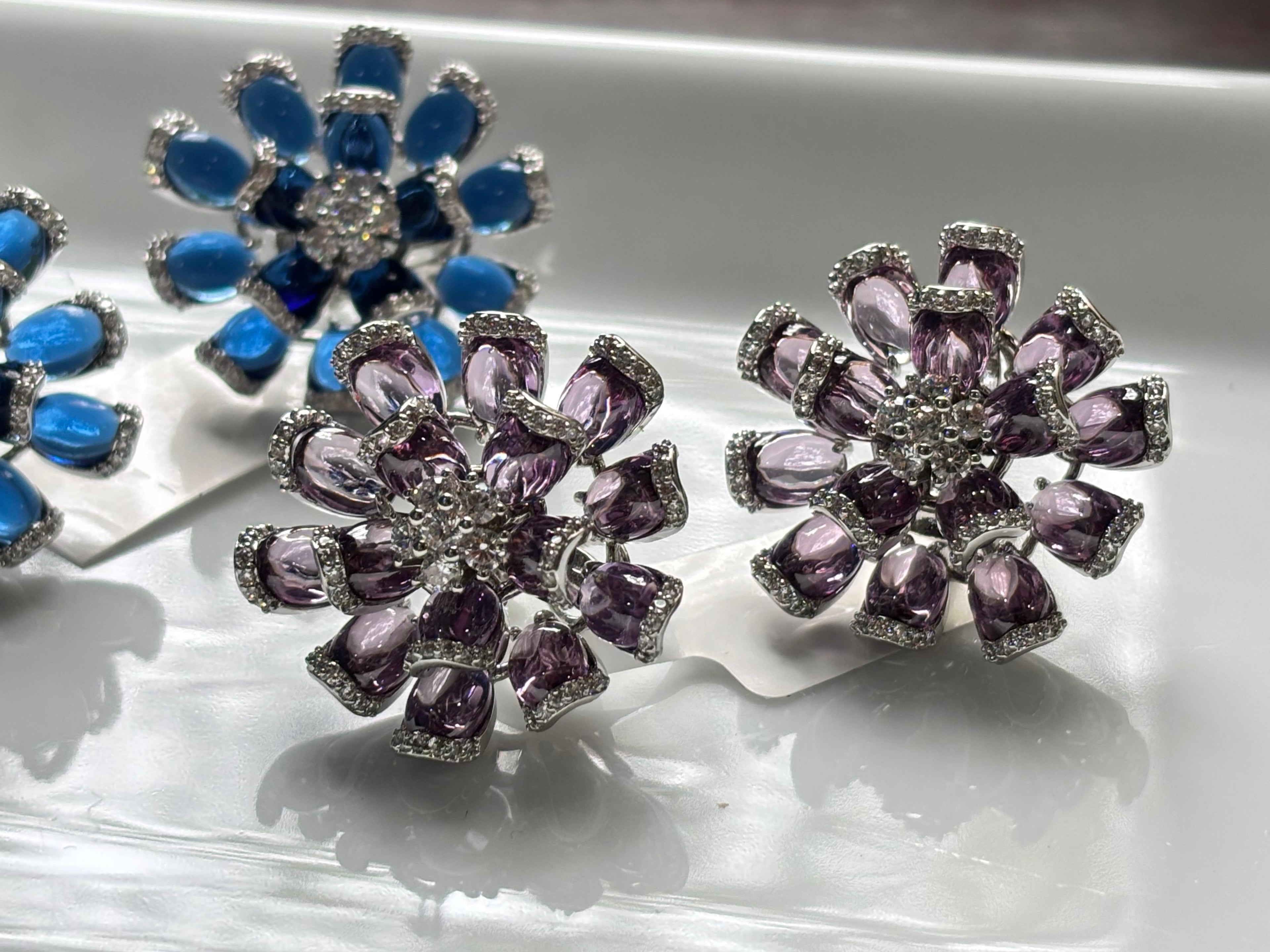 Invisible Setting Rosette Studs