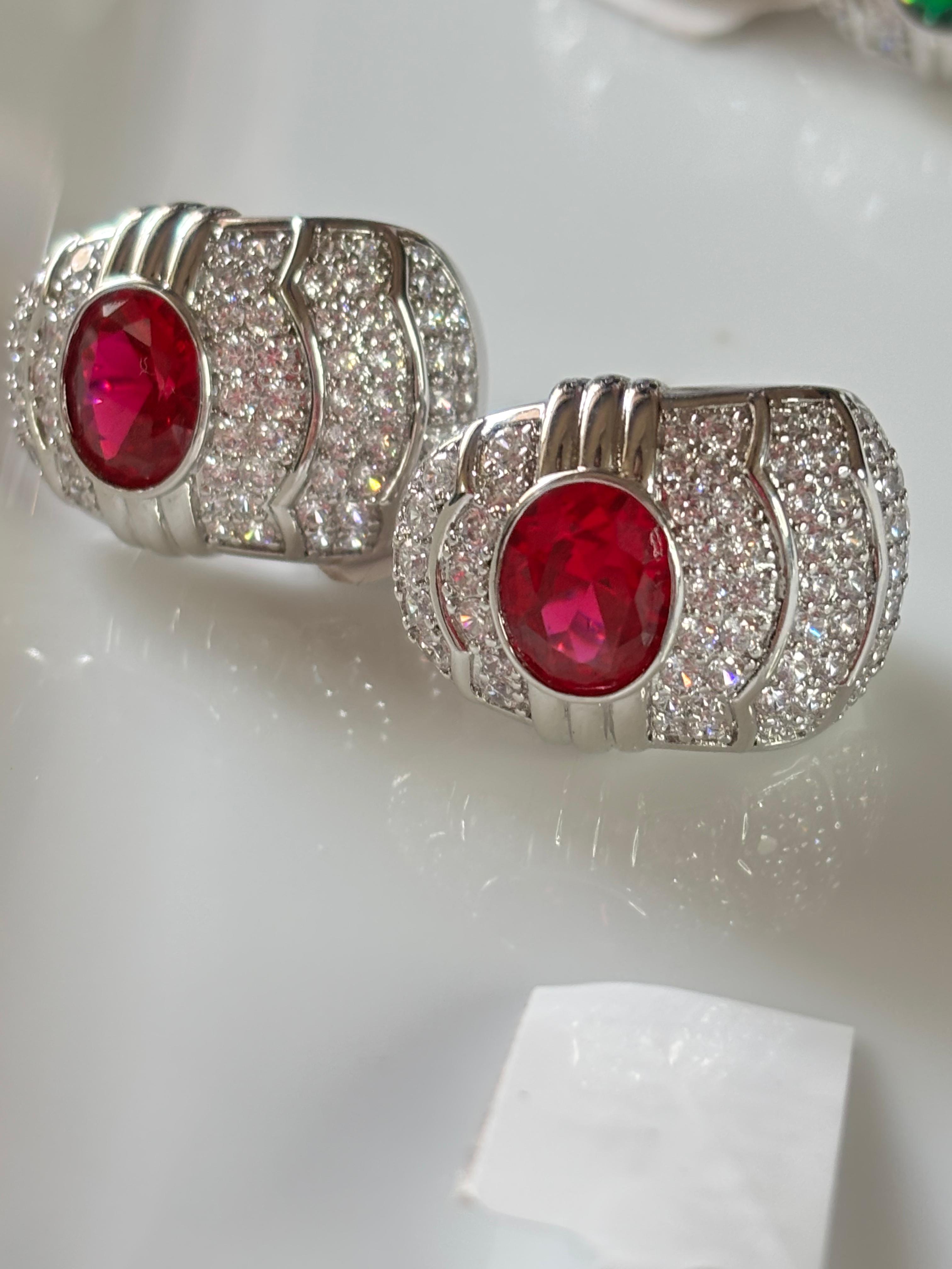 Regal Hoop Style Stud Earrings