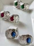 Regal Hoop Style Stud Earrings